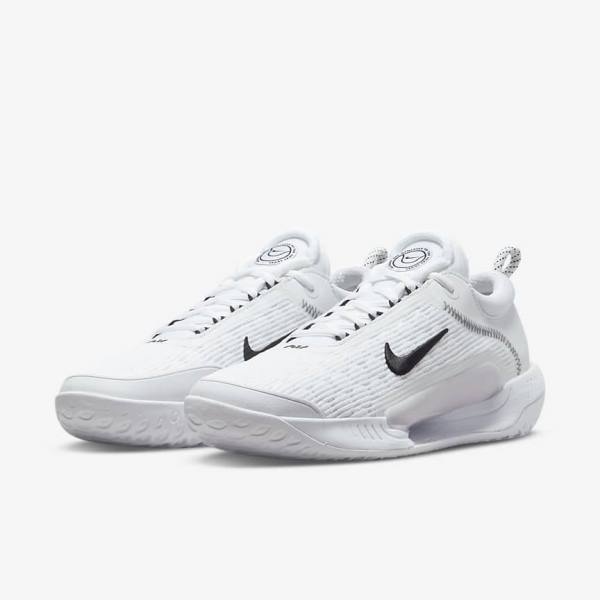 Nike NikeCourt Zoom NXT Hard Court Moški Tenis Copati Bela / Črna | NK895ZGR