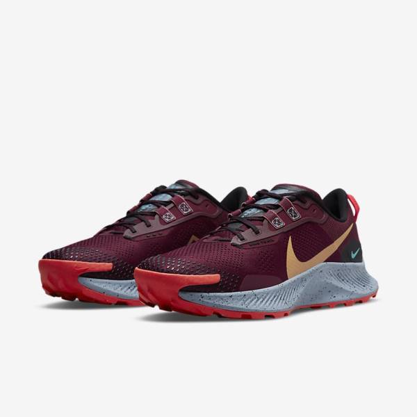 Nike Pegasus Trail 3 Trail Moški Tekaški Čevlji Črna / Svetloba Rdeča / Rjav | NK281AVT