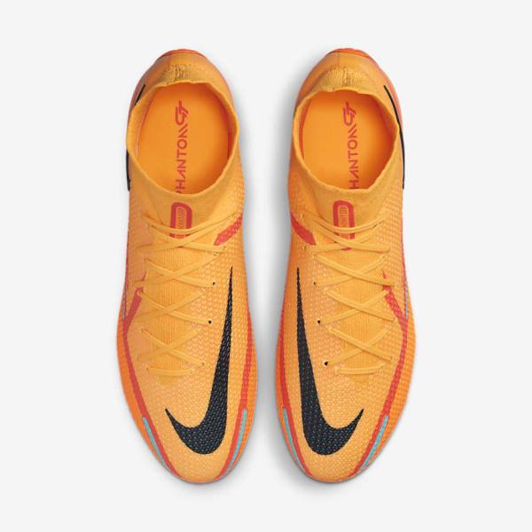 Nike Phantom GT2 Dynamic Fit Elite AG-Pro Artificial-Grass Ženske Nogometni Čevlji Oranžna / Svetloba Rdeča / Črna | NK512ANG