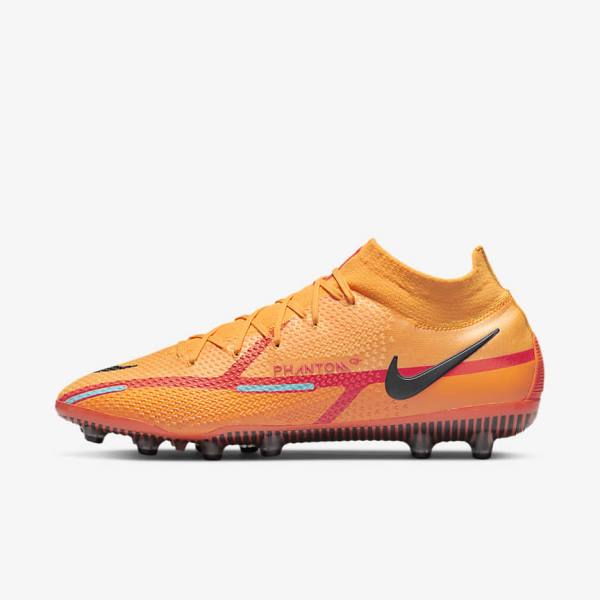 Nike Phantom GT2 Dynamic Fit Elite AG-Pro Artificial-Grass Ženske Nogometni Čevlji Oranžna / Svetloba Rdeča / Črna | NK512ANG