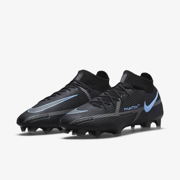 Nike Phantom GT2 Dynamic Fit Elite FG Firm-Ground Moški Nogometni Čevlji Črna / Siva | NK056ZNU