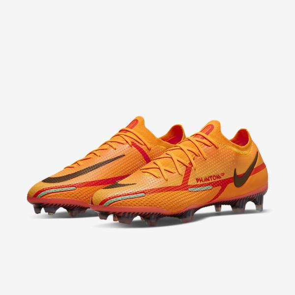 Nike Phantom GT2 Elite FG Firm-Ground Moški Nogometni Čevlji Oranžna / Svetloba Rdeča / Črna | NK079QEB