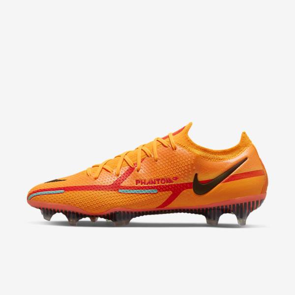 Nike Phantom GT2 Elite FG Firm-Ground Moški Nogometni Čevlji Oranžna / Svetloba Rdeča / Črna | NK079QEB