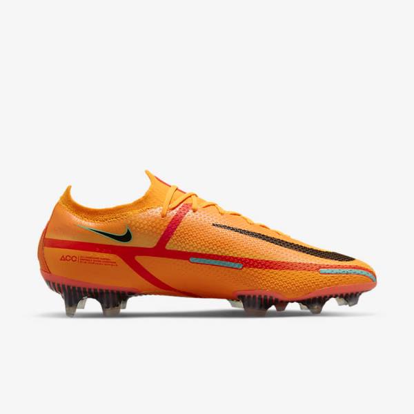 Nike Phantom GT2 Elite FG Firm-Ground Ženske Nogometni Čevlji Oranžna / Svetloba Rdeča / Črna | NK146VJO