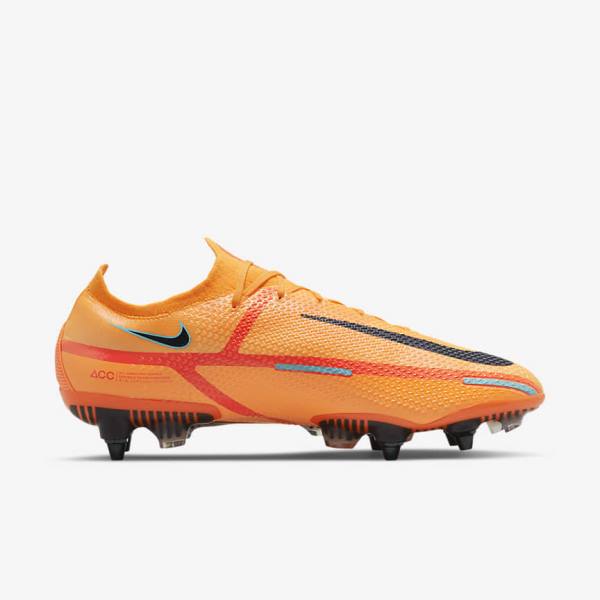 Nike Phantom GT2 Elite SG-Pro AC Soft-Ground Ženske Nogometni Čevlji Oranžna / Svetloba Rdeča / Črna | NK480RTN