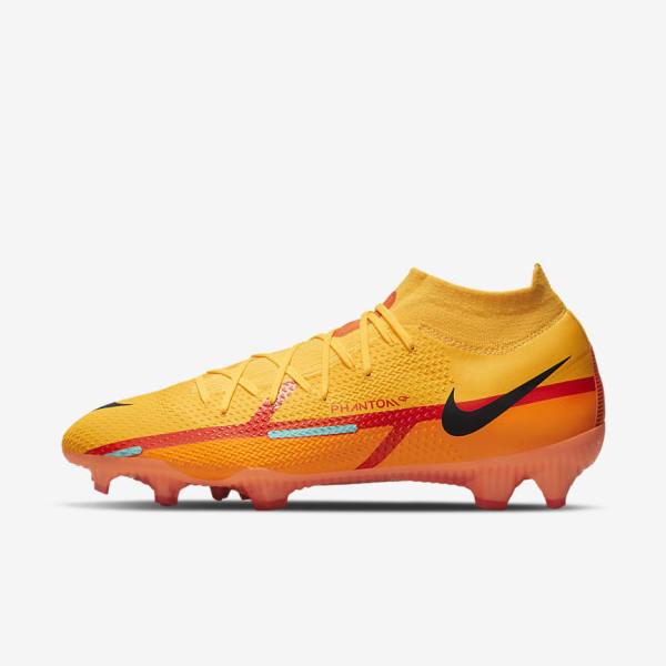 Nike Phantom GT2 Pro Dynamic Fit FG Firm-Ground Ženske Nogometni Čevlji Oranžna / Svetloba Rdeča / Črna | NK467MOL