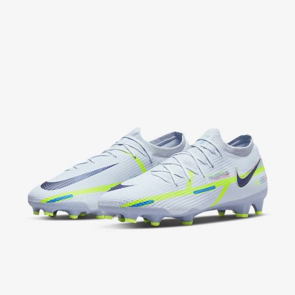 Nike Phantom GT2 Pro FG Firm-Ground Moški Nogometni Čevlji Siva / Svetloba Modra | NK451RBL