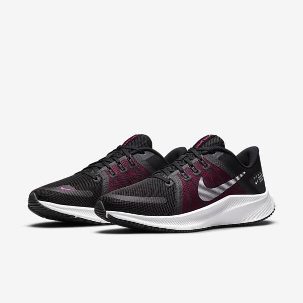 Nike Quest 4 Road Ženske Tekaški Čevlji Črna / Temno Siva / Bela | NK823BEP