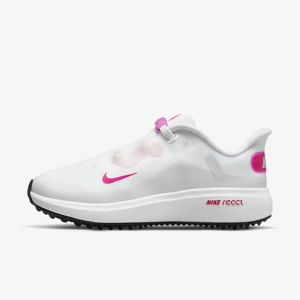 Nike React Ace Tour Ženske Čevlji Za Golf Bela / Črna / Roza | NK602NHU