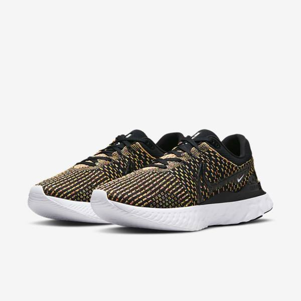 Nike React Infinity Run Flyknit 3 Road Moški Tekaški Čevlji Črna / Modra / Roza / Bela | NK037IZB