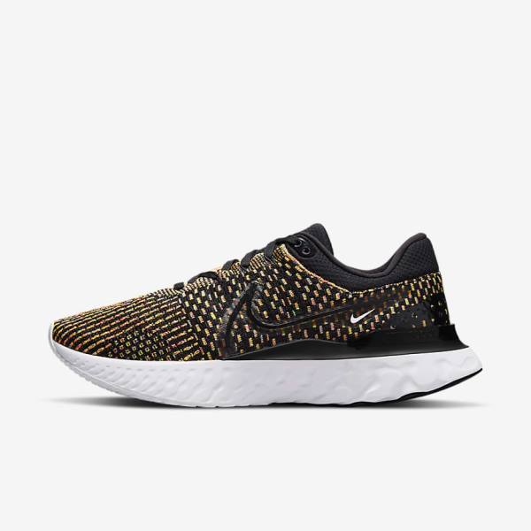 Nike React Infinity Run Flyknit 3 Road Moški Tekaški Čevlji Črna / Modra / Roza / Bela | NK037IZB