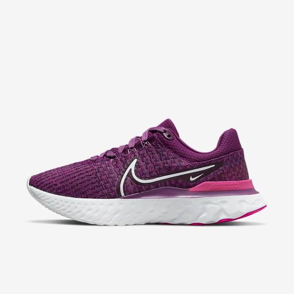 Nike React Infinity Run Flyknit 3 Road Ženske Tekaški Čevlji Bordo | NK298PMR