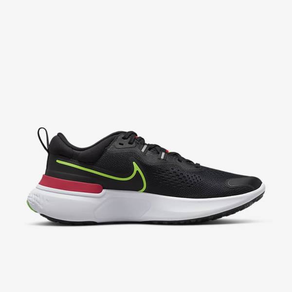 Nike React Miler 2 Road Moški Tekaški Čevlji Črna / Rdeča / Bela / Zelena | NK432HPY