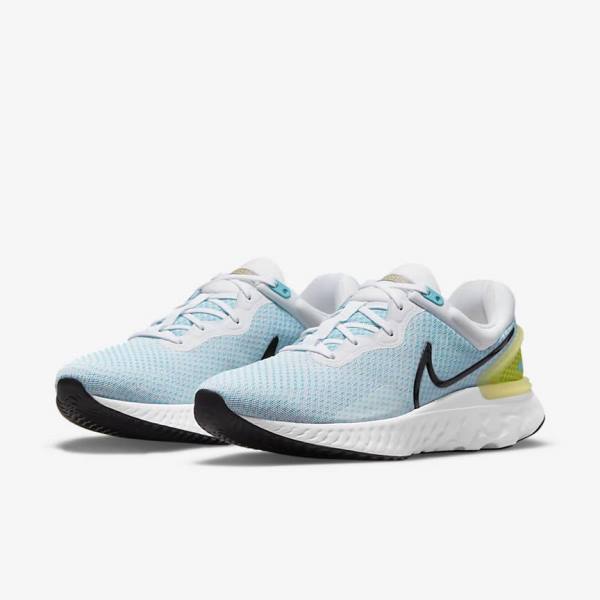 Nike React Miler 3 Road Moški Tekaški Čevlji Bela / Modra / Črna | NK592MLW