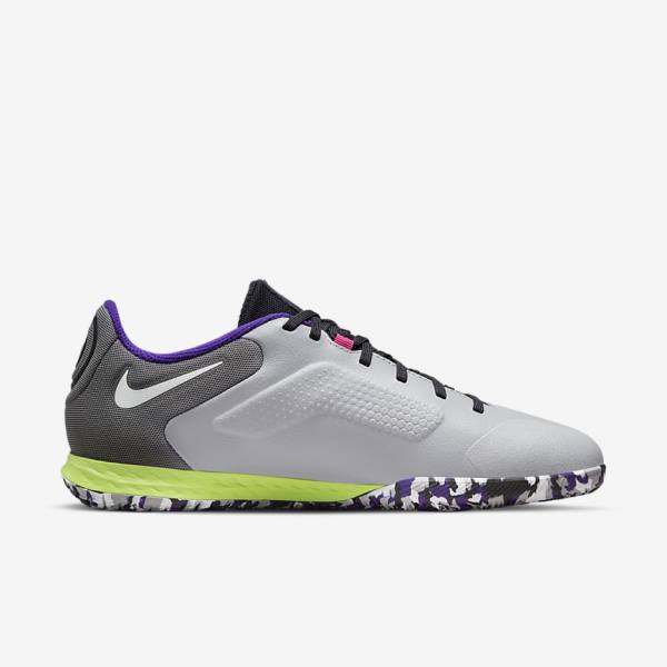 Nike React Tiempo Legend 9 Pro IC Indoor-Court Ženske Nogometni Čevlji Svetloba Siva / Bela | NK153HFE