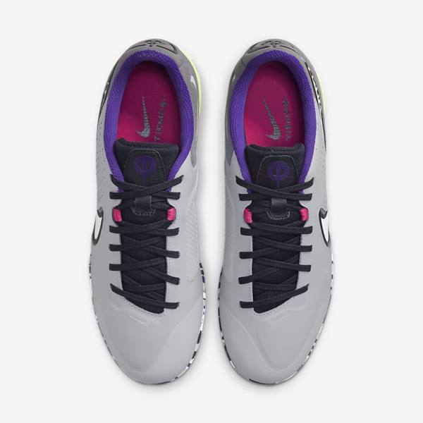 Nike React Tiempo Legend 9 Pro IC Indoor-Court Ženske Nogometni Čevlji Svetloba Siva / Bela | NK153HFE