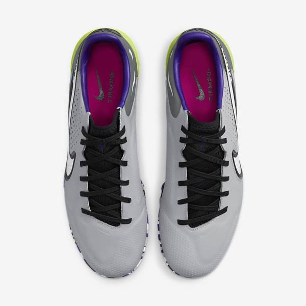 Nike React Tiempo Legend 9 Pro TF Turf Moški Nogometni Čevlji Svetloba Siva / Bela | NK017ALE