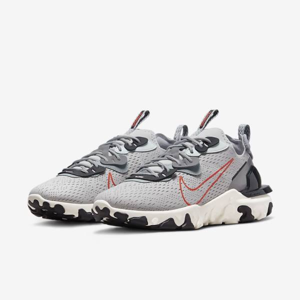 Nike React Vision Moški Superge Siva / Svetloba Siva / Oranžna | NK860YRL