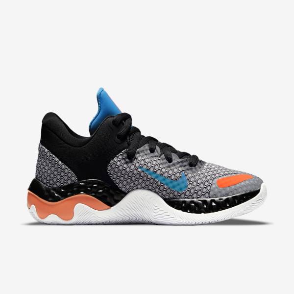 Nike Renew Elevate 2 Ženske Košarkaški Copati Črna / Bela / Oranžna / Svetloba Modra | NK134IHB