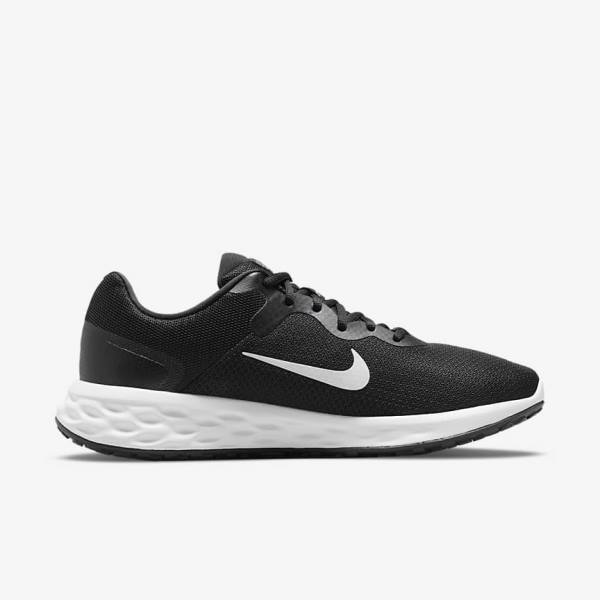 Nike Revolution 6 (Extra Wide) Moški Tekaški Čevlji Črna / Siva / Bela | NK786AHM