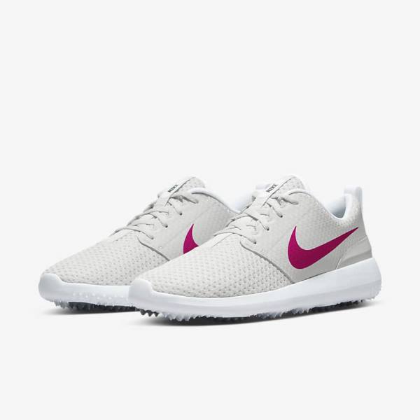 Nike Roshe G Ženske Čevlji Za Golf Bela / Črna / Roza | NK608GUR