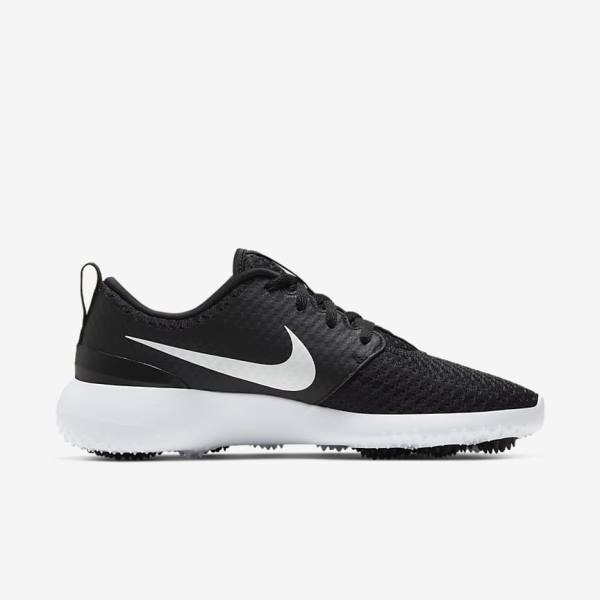 Nike Roshe G Ženske Čevlji Za Golf Črna / Bela / Kovinski Bela | NK520OVW