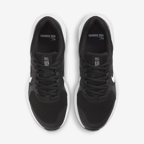 Nike Run Swift 2 Road Moški Tekaški Čevlji Črna / Temno Siva / Bela | NK672WHK