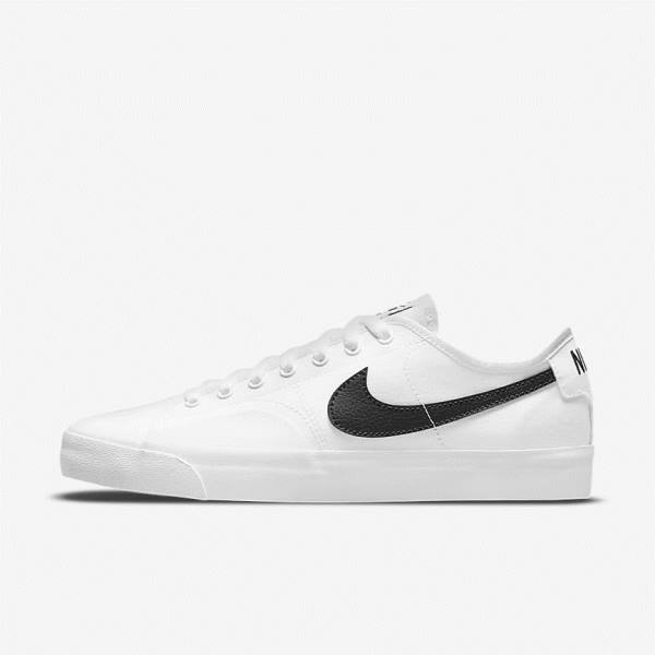 Nike SB BLZR Court Moški Skate Čevlji Bela / Črna / Črna | NK974JDM