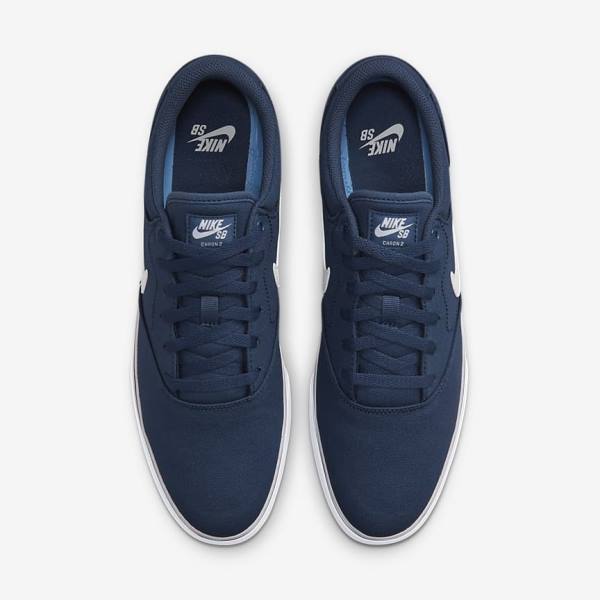 Nike SB Chron 2 Canvas Moški Skate Čevlji Mornarica / Mornarica / Črna / Bela | NK875ARZ