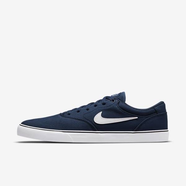 Nike SB Chron 2 Canvas Moški Skate Čevlji Mornarica / Mornarica / Črna / Bela | NK875ARZ