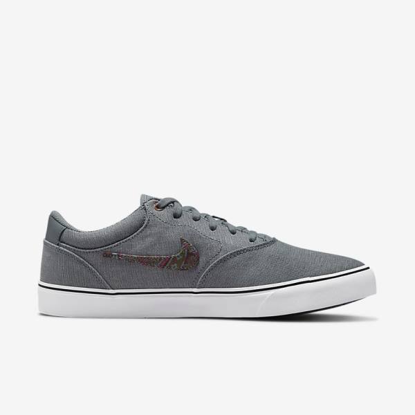 Nike SB Chron 2 Canvas Premium Moški Skate Čevlji Siva / Bela | NK127WMF