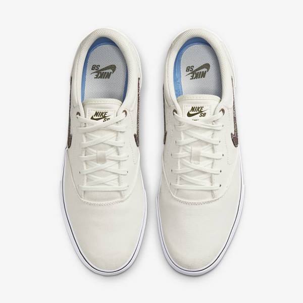 Nike SB Chron 2 Canvas Premium Moški Skate Čevlji Siva / Zelena | NK354MQW