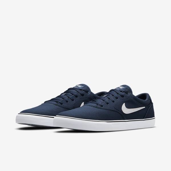 Nike SB Chron 2 Canvas Ženske Skate Čevlji Mornarica / Mornarica / Črna / Bela | NK603CBU