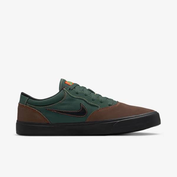 Nike SB Chron 2 Ženske Skate Čevlji Svetloba Čokolada / Zelena / Oranžna / Črna | NK876LRV