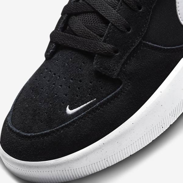 Nike SB Force 58 Moški Skate Čevlji Črna / Bela | NK064IET