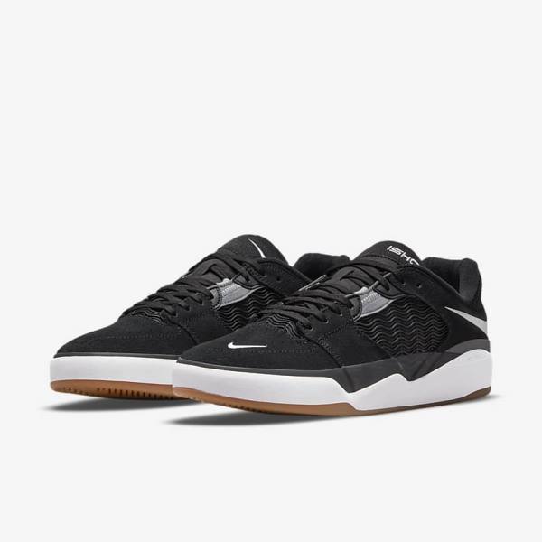 Nike SB Ishod Wair Moški Skate Čevlji Črna / Temno Siva / Bela | NK742FRD