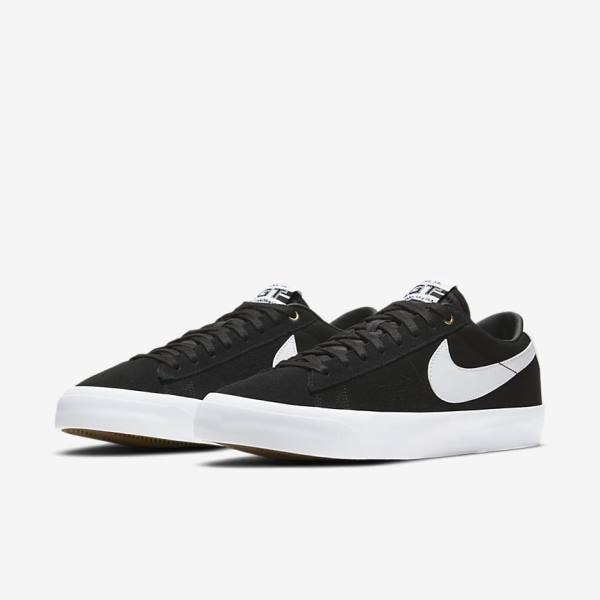 Nike SB Zoom Blazer Low Pro GT Moški Skate Čevlji Črna / Svetloba Rjav / Bela | NK263FSA