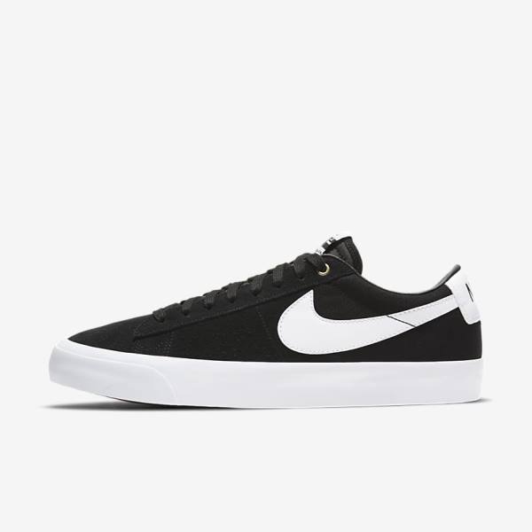 Nike SB Zoom Blazer Low Pro GT Moški Skate Čevlji Črna / Svetloba Rjav / Bela | NK263FSA