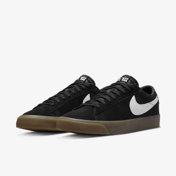 Nike SB Zoom Blazer Low Pro GT Moški Skate Čevlji Črna / Bela | NK274YUK