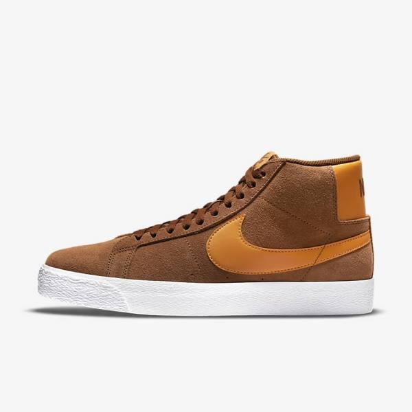 Nike SB Zoom Blazer Mid Moški Skate Čevlji Bela / Rumena | NK358KVN