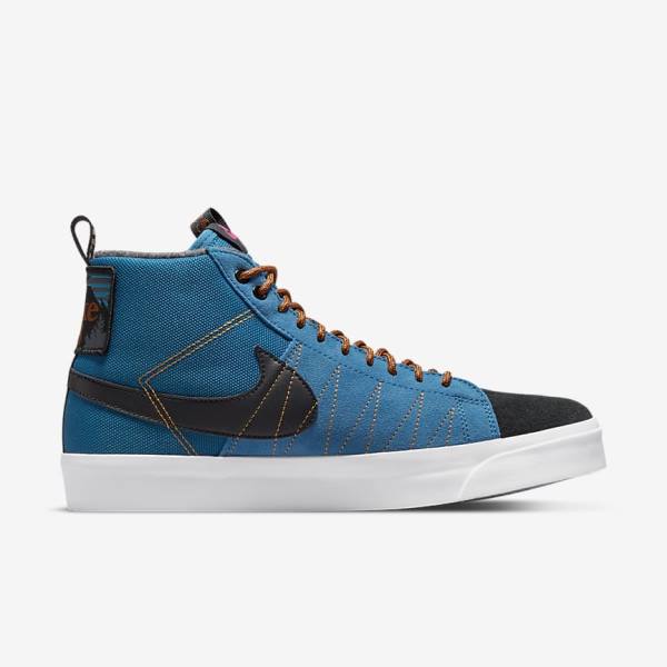 Nike SB Zoom Blazer Mid Premium Moški Skate Čevlji Črna | NK430XLR