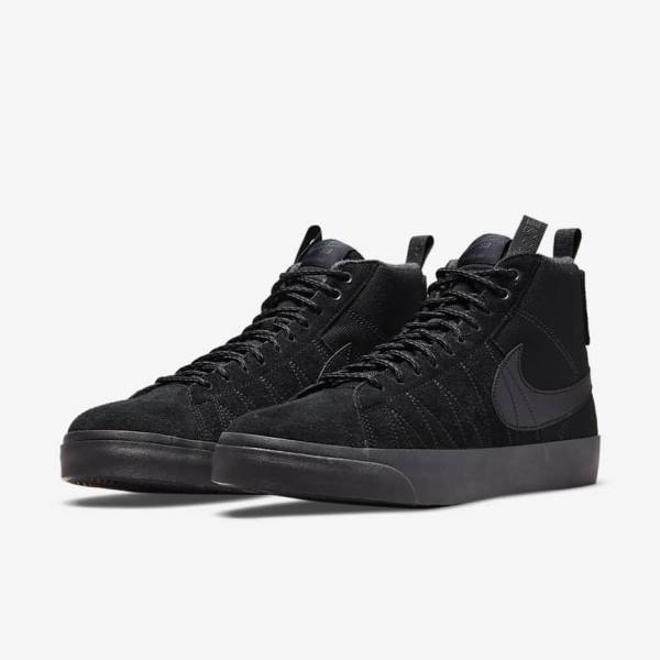 Nike SB Zoom Blazer Mid Premium Moški Superge Črna / Temno Siva | NK208QHR