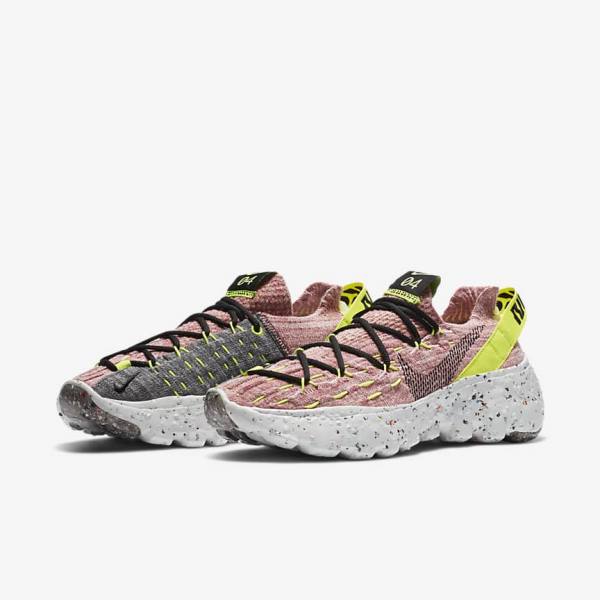 Nike Space Hippie 04 Ženske Superge Limona / Svetloba Roza / Črna | NK145RHO