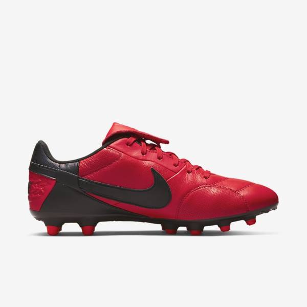 Nike The Premier 3 FG Firm-Grounds Moški Nogometni Čevlji Rdeča / Črna | NK841SAY