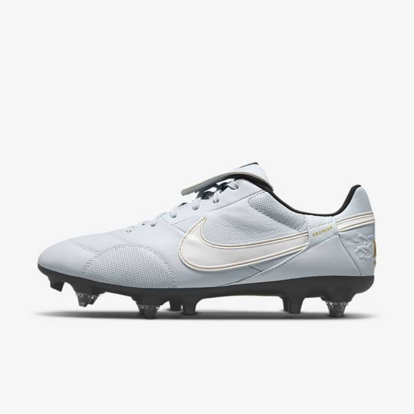 Nike The Premier 3 SG-PRO Anti-Clog Traction Soft-Ground Moški Nogometni Čevlji Platina | NK074IFZ