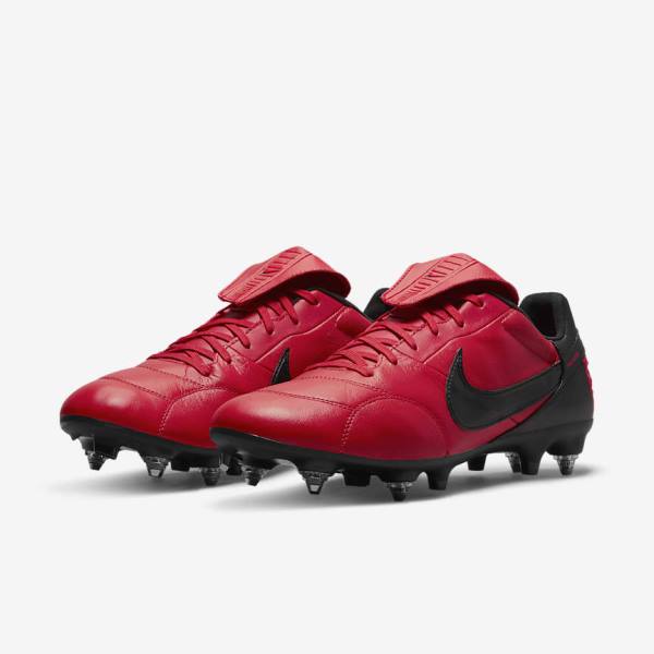 Nike The Premier 3 SG-PRO Anti-Clog Traction Soft-Ground Moški Nogometni Čevlji Rdeča / Črna | NK749EHR