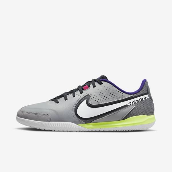 Nike Tiempo Legend 9 Academy IC Indoor-Court Moški Nogometni Čevlji Svetloba Siva / Bela | NK475AVC