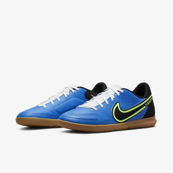 Nike Tiempo Legend 9 Club IC Indoor-Court Ženske Nogometni Čevlji Svetloba Modra / Svetloba Zelena / Rjav / Črna | NK597WOZ