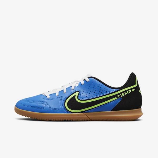 Nike Tiempo Legend 9 Club IC Indoor-Court Ženske Nogometni Čevlji Svetloba Modra / Svetloba Zelena / Rjav / Črna | NK597WOZ