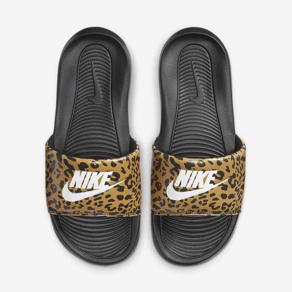 Nike Victori One Print Ženske Natikači Črna / Bela | NK718QRT